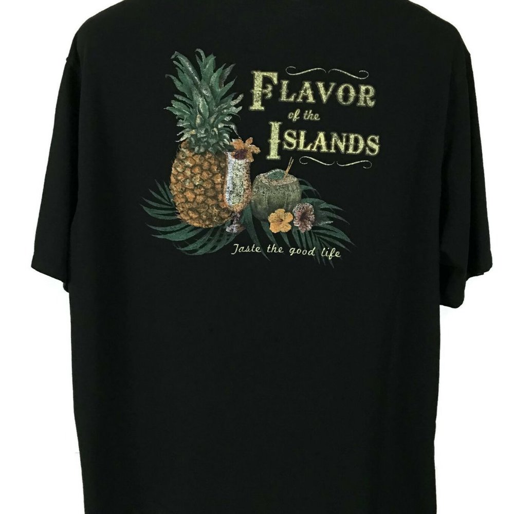 Men's Size XXL Black T-Shirt FLAVOR OF THE ISLANDS